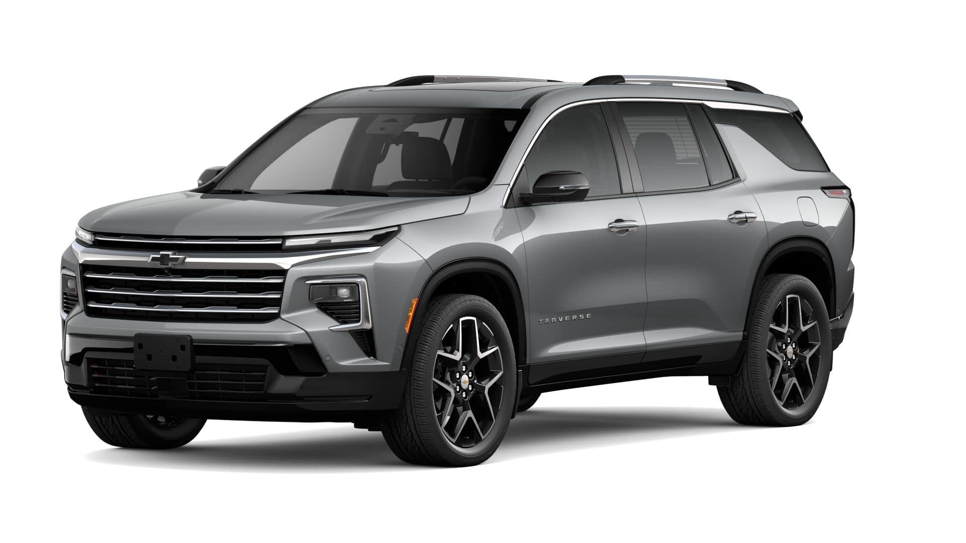 2026 Chevrolet Traverse High Country in Sterling Gray Metallic — front three-quarter view